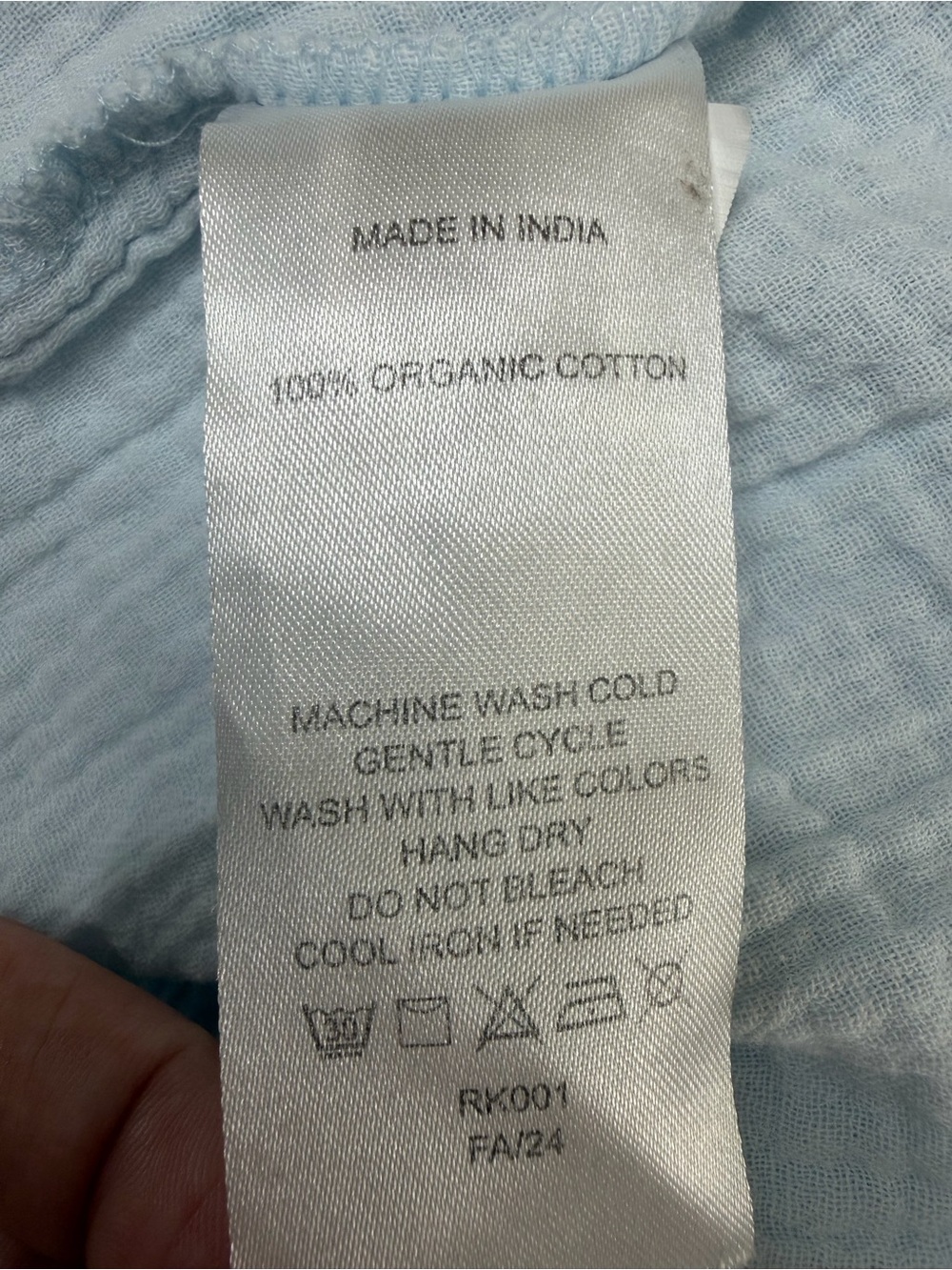 Quince 100% Organic Cotton Gauze Tiered Maxi Dress in Nantucket Blue Medium $128 - Picture 13 of 13